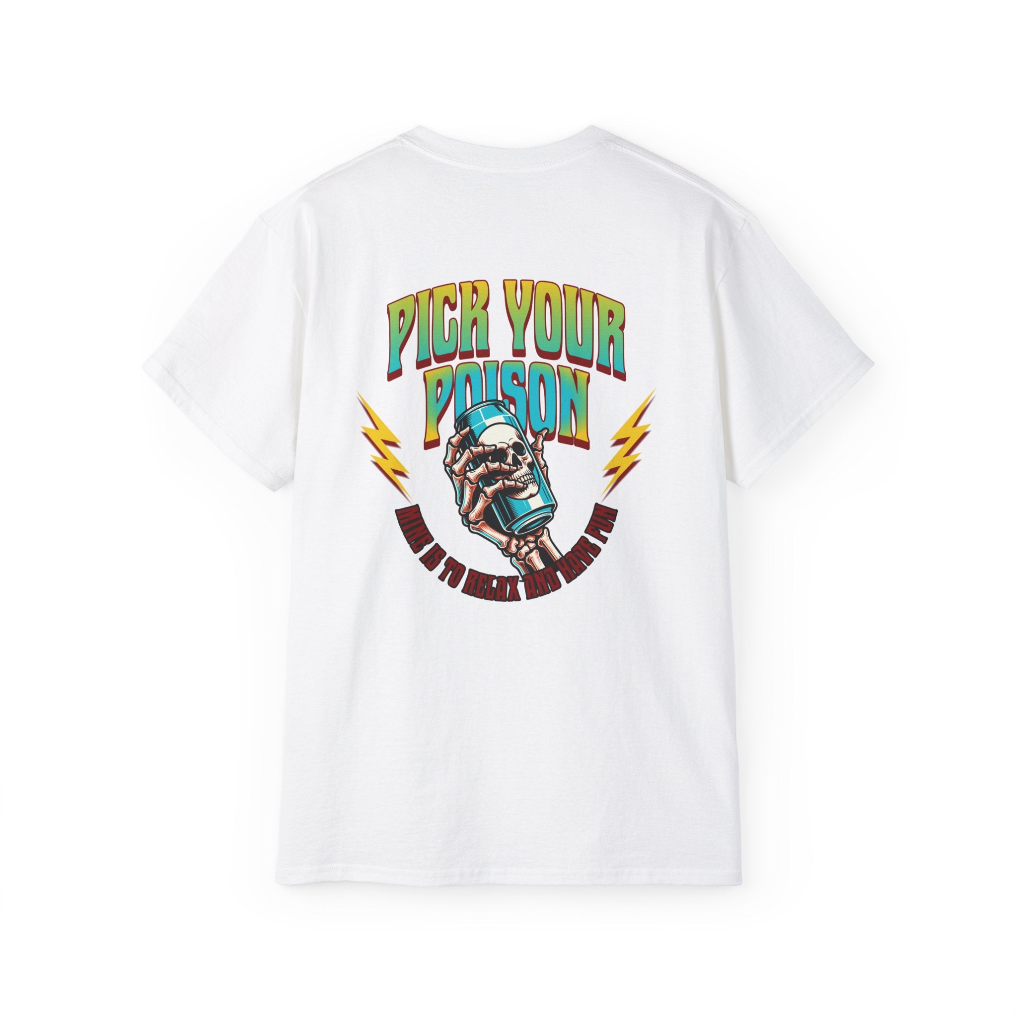 Pick Your Poison - Unisex Ultra Cotton Tee (Back) - Damned Threads